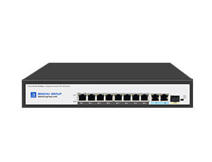 8 port gigabit poe switch with 2 gigabit rj45 and 1 sfp