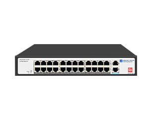 24 Ports 10/100M Unmanaged PoE Switch with 2 Gigabit RJ45 Uplink (SP5210-24PFE2GE)