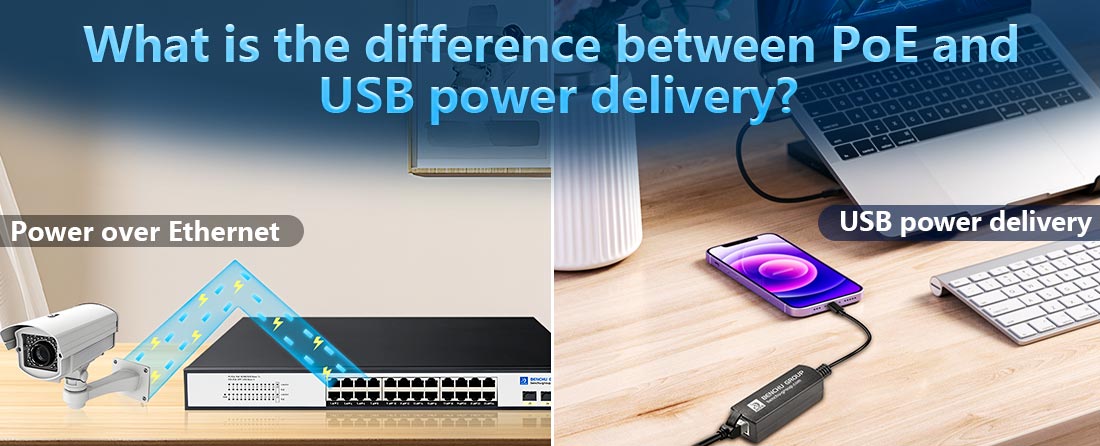 What is the difference between PoE and  USB power delivery?