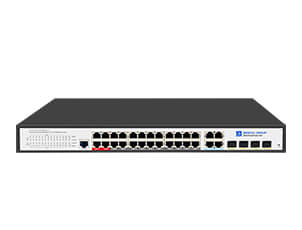 L2 Managed 24 Port Gigabit PoE Switch with 4 Gigabit RJ45/SFP Combo Uplink (Port 1-4 support 802.3bt 90W PoE++)