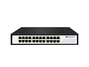 24 Port Network Switch, 24 X 10/100/1000M RJ45, Rack Mount, Fanless Silent Design