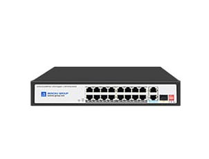 16 Ports Unmanaged PoE+ Switch 2-1Gb RJ45 Uplink