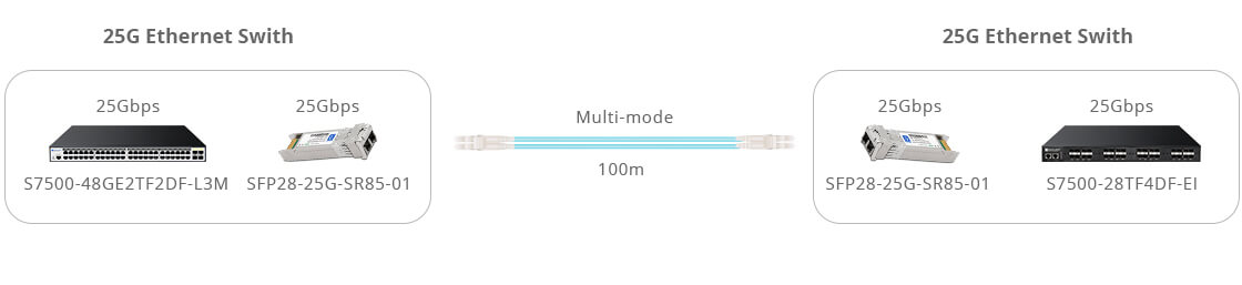 25G SFP Transceiver Module Connectivity with Direct Connect Cabling