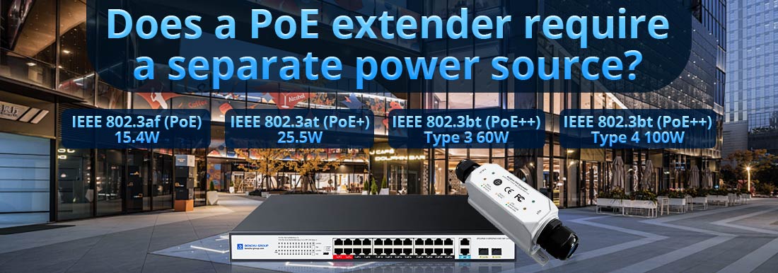 Does a PoE extender require a separate power source?