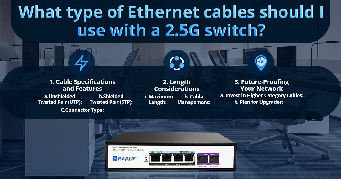 What type of Ethernet cables should I use with a 2.5G switch