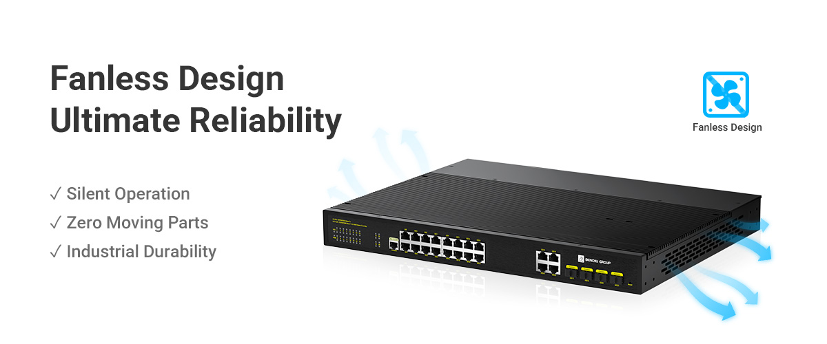 Fanless Design with Heat Dissipation