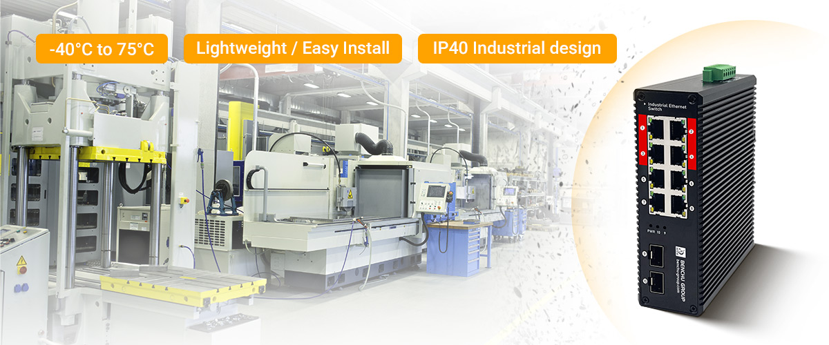 PoE++ network switch internal components remain safe and functional in demanding industrial environments