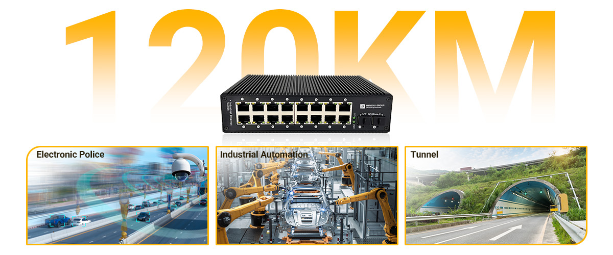 16 Port DIN-rail Industrial PoE switch features two SFP port uplinks 16 Port DIN-rail Industrial PoE switch features two SFP port uplinks