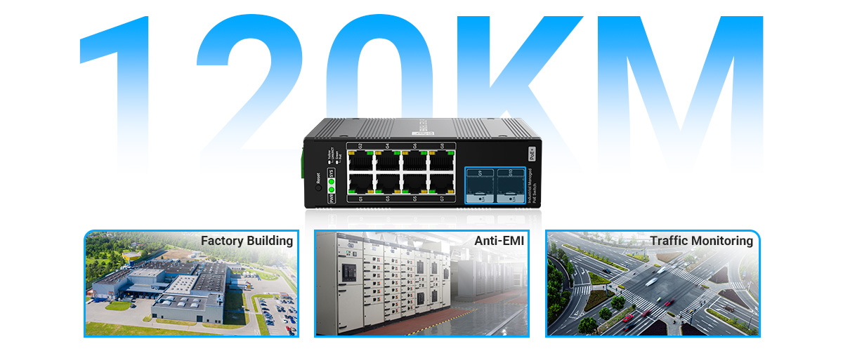managed industrial PoE switch with dual SFP slots support fiber (single & mode) modules managed industrial PoE switch with dual SFP slots support fiber (single & mode) modules