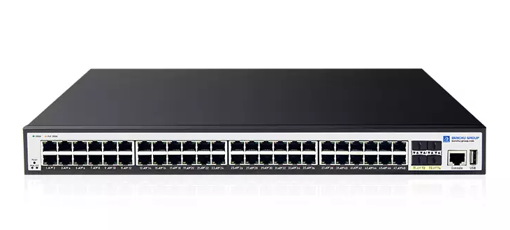48 Port Full Gigabit Managed PoE Switch With 4 Gigabit SFP Uplink