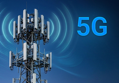 A tecnologia 5G brilha intensamente, a estrela do futuro no topo da coroa das comunicações.