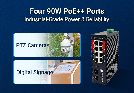 PoE++ de 90 W atende ao rigor industrial: novo switch permite implantações de alta potência em qualquer lugar.