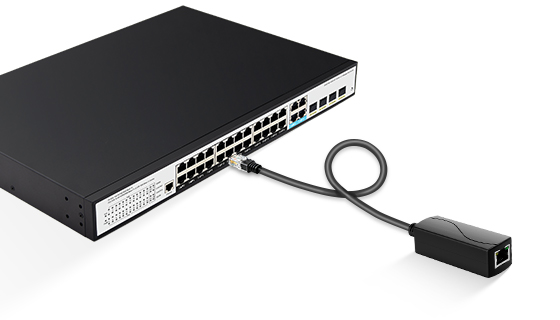 Zero Patch Cable Design Eliminates Rack Clutter for Clean Switch Deployments Direct-plug PoE converter eliminating redundant patch cables between switch and adapter.