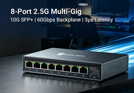 A BENCHU GROUP lança um switch de mesa de 8 portas 2.5GbE com SFP+ de 10G, redefinindo a conectividade multigigabit para profissionais e pequenas e médias empresas.