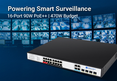 A BENCHU lança o SP5220-16PGE4GC-4BT, um switch Gigabit PoE++ de alta potência com 16 portas, projetado para implantações de borda preparadas para o futuro.