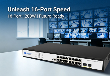 Switch gerenciável PoE+ Gigabit de 16 portas inovador redefine desempenho e confiabilidade para redes corporativas modernas.