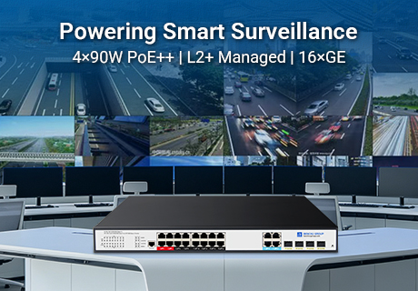 Alta potência aliada ao alto controle: Apresentamos o switch PoE++ gerenciável Gigabit de 16 portas SP7500.