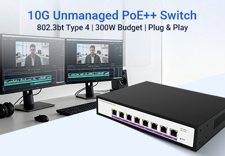 8-Port 10G Unmanaged PoE++ Switch to Empower Next-Gen Wi-Fi 7 and AI Edge Deployments from Benchu Group